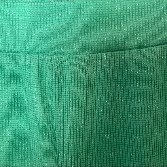 Peach Netta Shimmer High Waist Wide Leg Pants Women’s Size Medium- Green - Picture 6 of 10